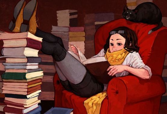독서는 즐기는 여자
