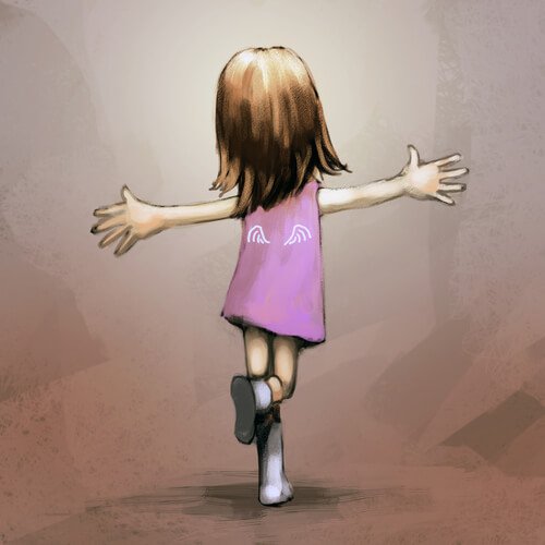달리는 소녀