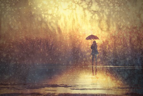 정서적 거리감: 빗 속의 우산