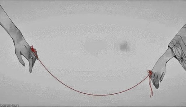 얼마나 떨어져 있든 실로 연결되어 있는 연인