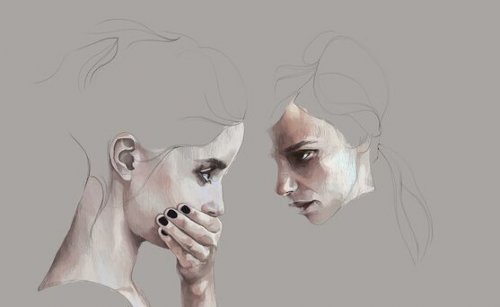 두 여자의 얼굴