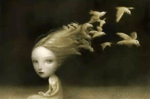 머리카락이 새로 변하는 여자