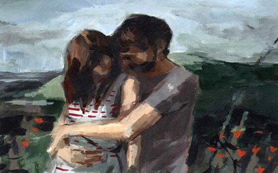 포옹하는 연인의 그림