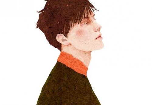 남자의 옆모습