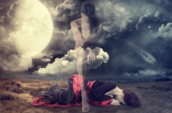 바닥에 누운 여자