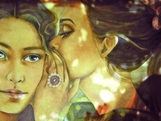 험담하는 여자