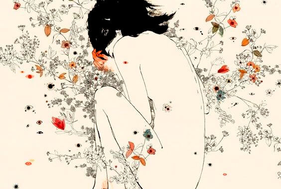꽃밭에 누운 여자: 나는 사랑이 아닌, 실망감에 지쳤다