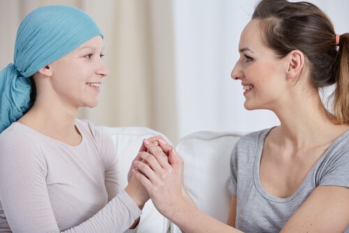 유방암에 걸린 여성을 위한 휴식