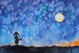 자신의 내적인 빛: 별을 보고 자신의 빛을 찾은 소녀
