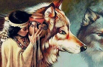 다코타 전설 속의 여자, 그리고 늑대